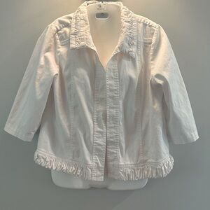 Christopher and Banks white jacket size PXL